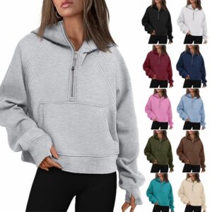 Women Zipper Hoodies Sweatshirts