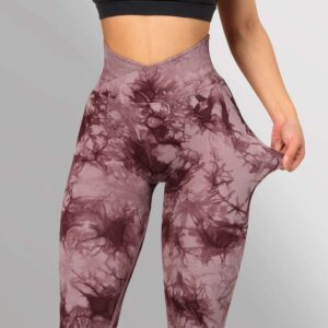 Seamless Tie Dye Leggings for Women – Stylish Yoga Pants