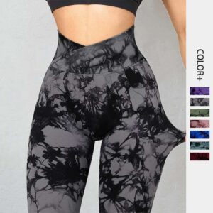 Seamless Tie Dye Leggings for Women – Stylish Yoga Pants