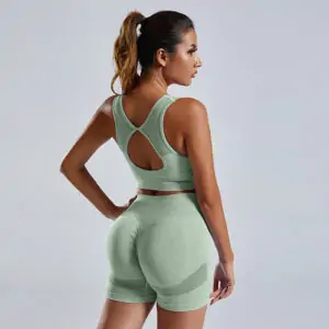 Women 2pcs Yoga Set Vest And Shorts Tracksuit