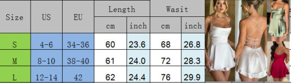 Women Sexy Suspender Skirt Satin Backless A-Line Dress