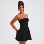 Women Fashion Tube Dress Summer Casual Backless Slim Dress