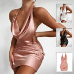 Women Satin Party Dress