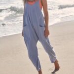 Women Loose Sleeveless Jumpsuits Spaghetti Strap Romper