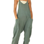 Women Loose Sleeveless Jumpsuits Spaghetti Strap Romper