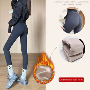 Women Fleece Thickened Leggings Winter Shark Pants High Waist Tight Skinny Tummy Control Buttocks Slimming Yoga Pants