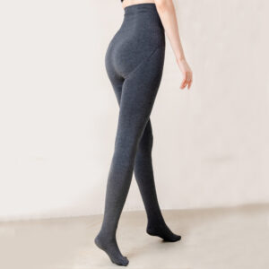 Women Winter High Waist Leggings With Sock Fashion Slim Pantyhose